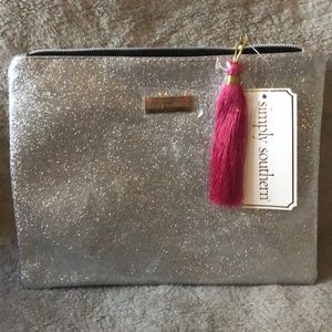 Silver Glitter Brush Bag by Simply Southern